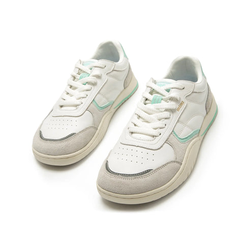 Zapatillas Barefoot Mustang 60957 Leather White Aquamarine