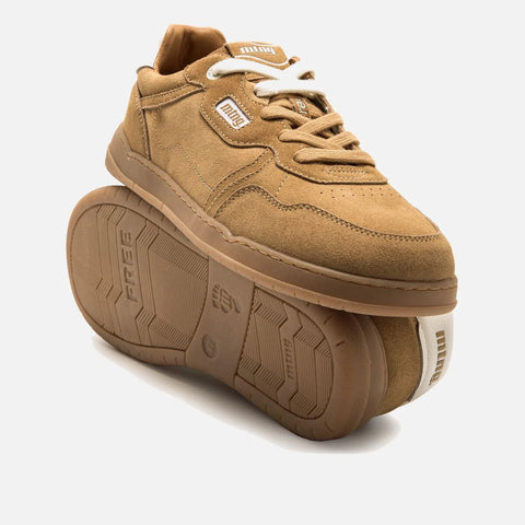 Zapatillas Barefoot Mustang 84847 Suede Off White - Kukinos