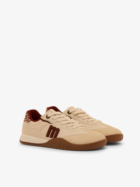 Zapatillas Barefoot Mustang Free Alask 85515 Beige Burdeos