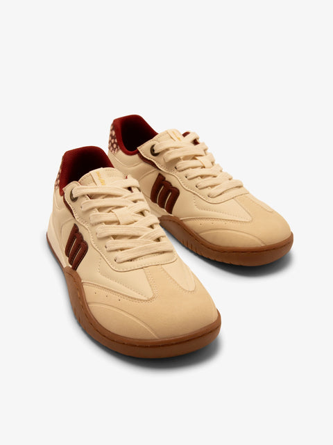Zapatillas Barefoot Mustang Free Alask 85515 Beige Burdeos
