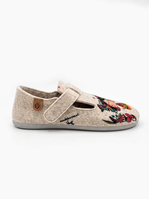 Zapatillas de Casa Barefoot Vivant x Made by Carol - Vive la vida