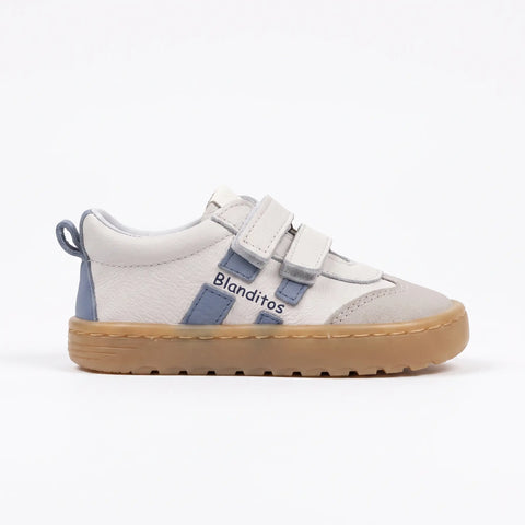 Zapatillas Respetuosas Blanditos Lisboa Blanco y Azul