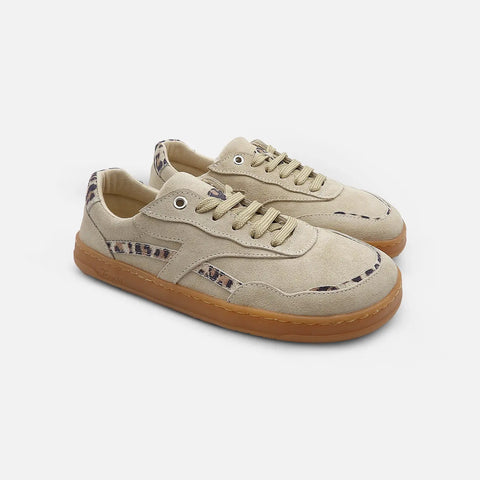 Zapatillas Respetuosas Terreta Marina Beig Detalle Leopardo - Kukinos