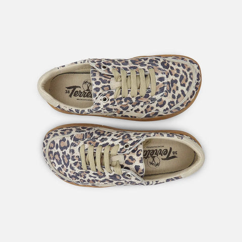 Zapatillas Respetuosas Terreta Marina Leopardo Detalle Beige - Kukinos