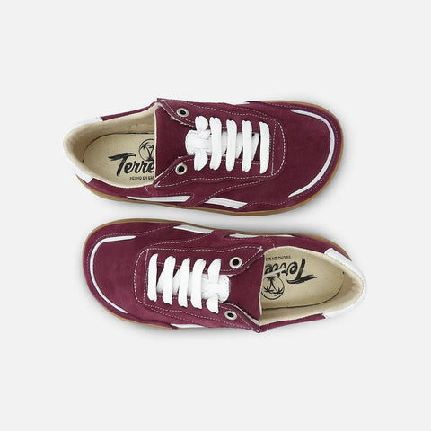 Zapatillas Respetuosas Terreta Marina Serraje Granate - Kukinos