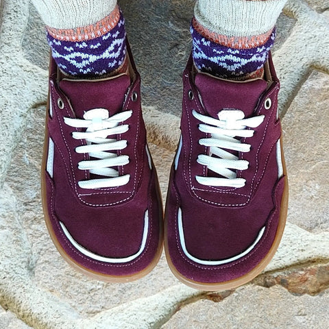 Zapatillas Respetuosas Terreta Marina Serraje Granate - Kukinos